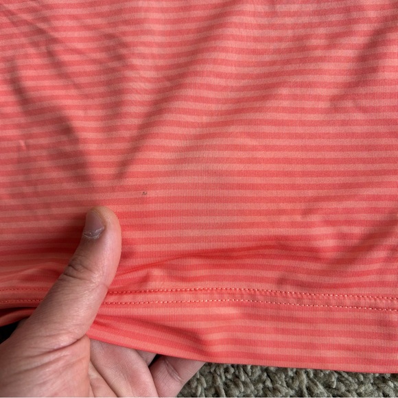 FootJoy FJ Polo Men's Large Striped Red "BLCC" Golf Performance Stretch Shirt - Picture 10 of 12